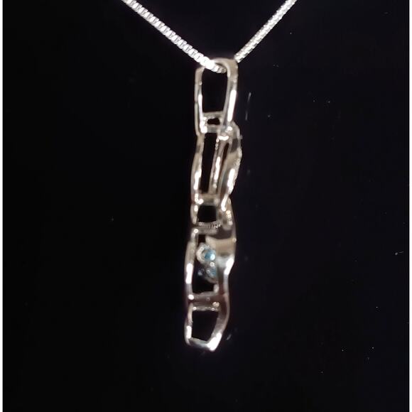 Zales Unstoppable Love Blue Topaz Infinity Necklace - Picture 6 of 10